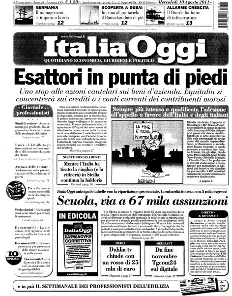 Italia oggi : quotidiano di economia finanza e politica